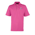 MELO Golf Classic Polo in hot pink and orange with breathable fabric for comfort and style